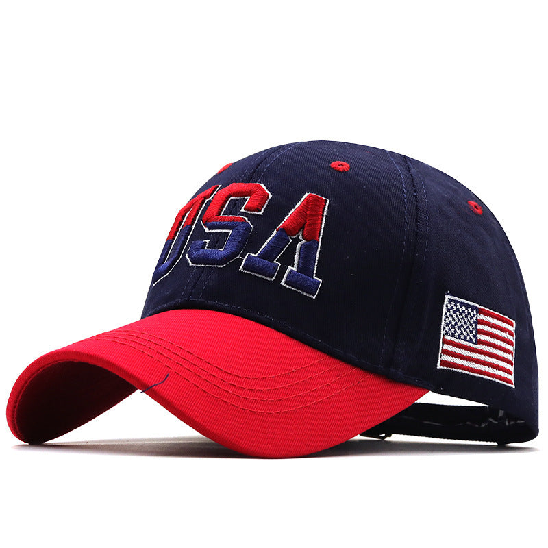 Letter USA Embroidery Outdoor Baseball Cap