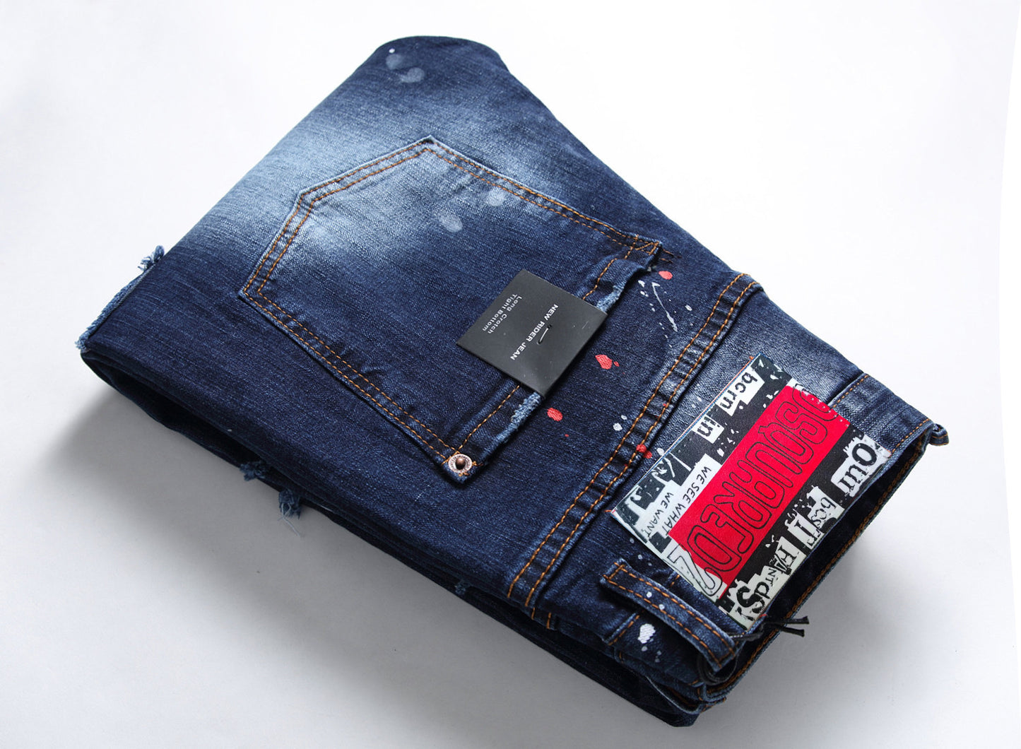 Fashion Multi-patch Beggar Style Jeans