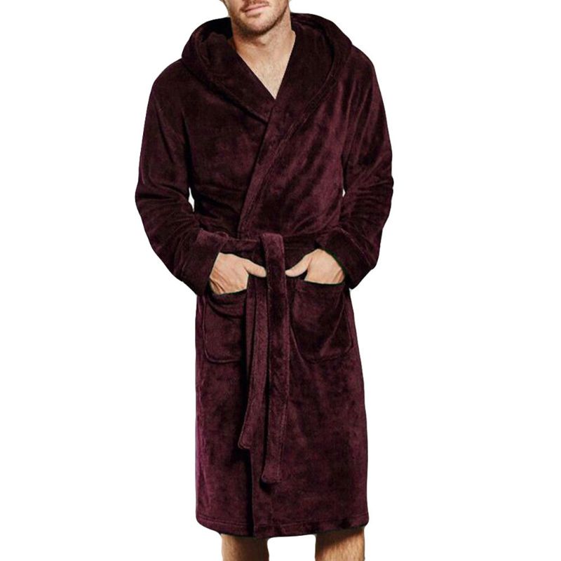 Hooded Men's Bath Robe