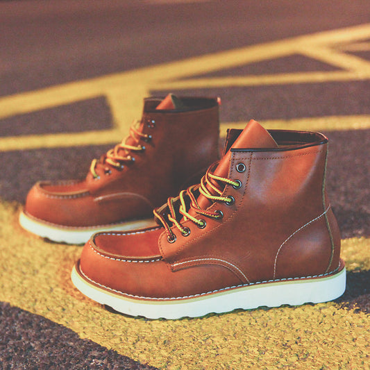 Retro Mark Head Casual Martin Boots