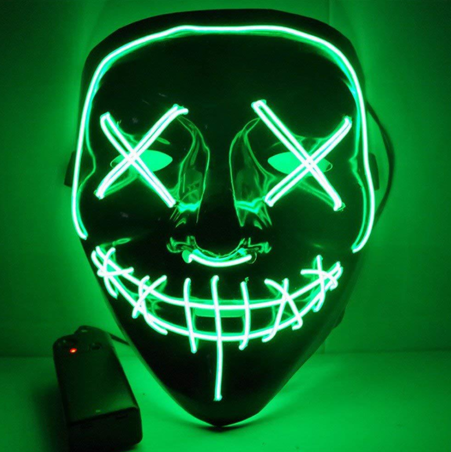 LED Party Rave. Glowing Mask