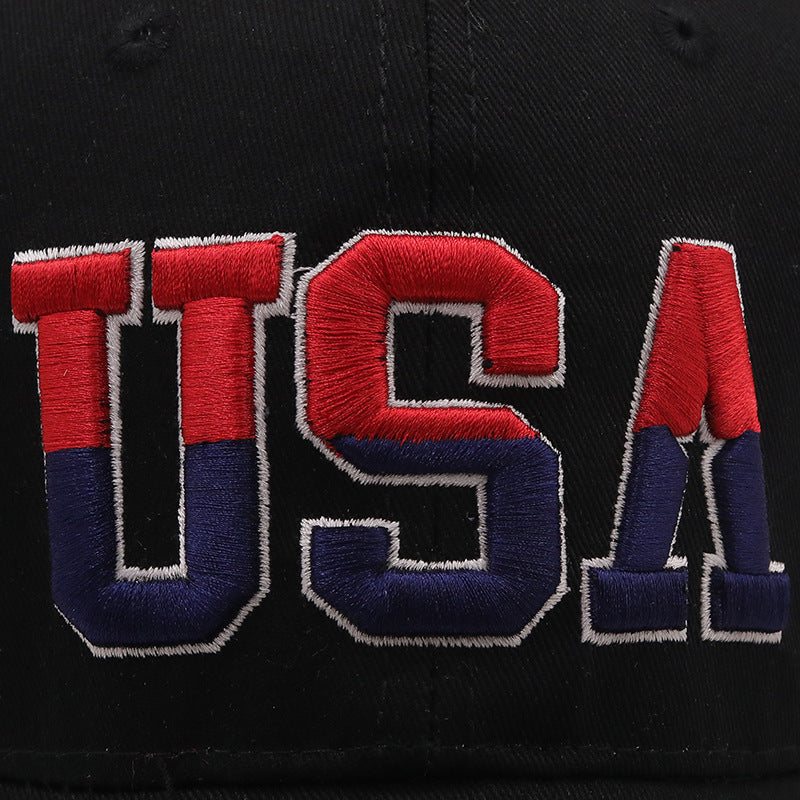 Letter USA Embroidery Outdoor Baseball Cap