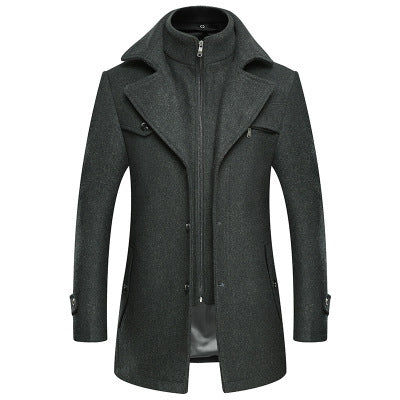 Woolen Men's Fashion Coat