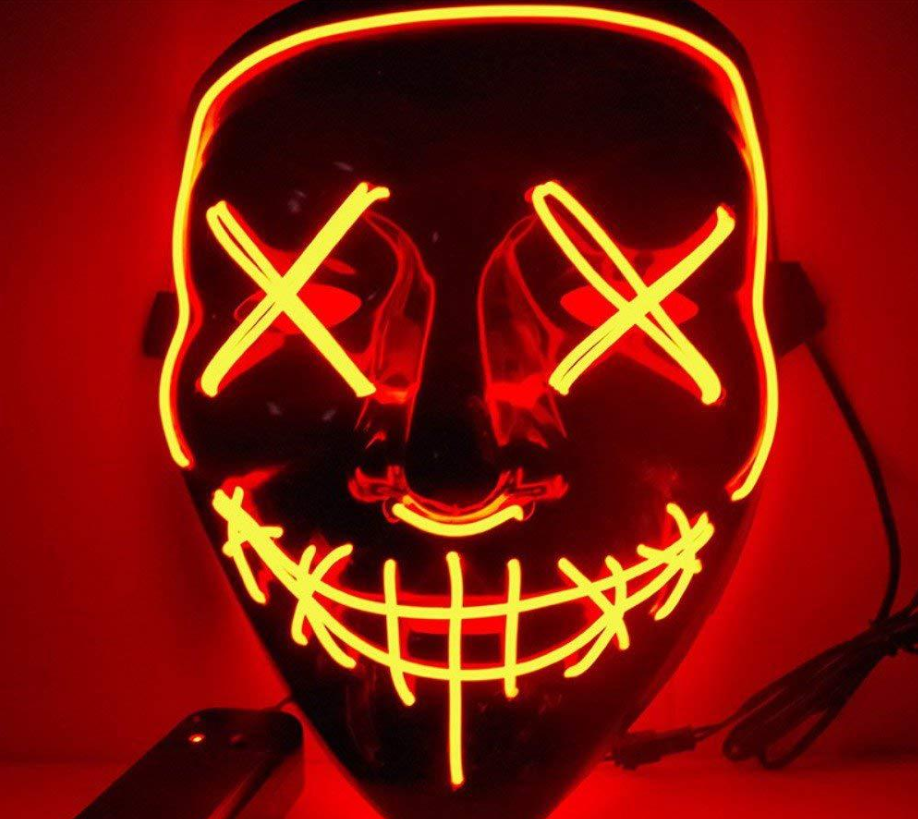 LED Party Rave. Glowing Mask