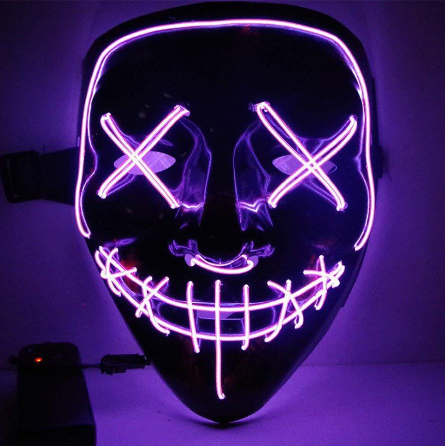 LED Party Rave. Glowing Mask