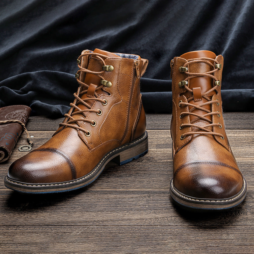 Botas Martin vintage de caña alta a la moda para hombre