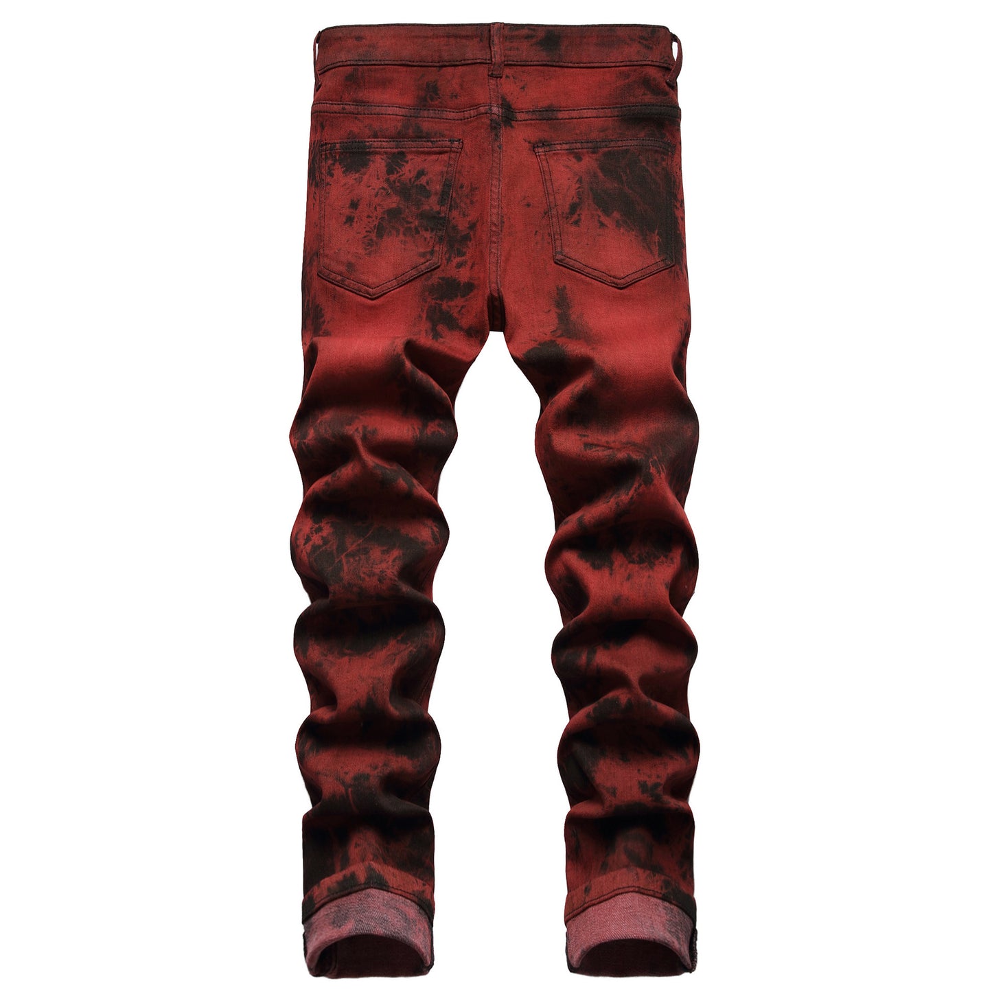 Brick Red Distressed Men's Jean