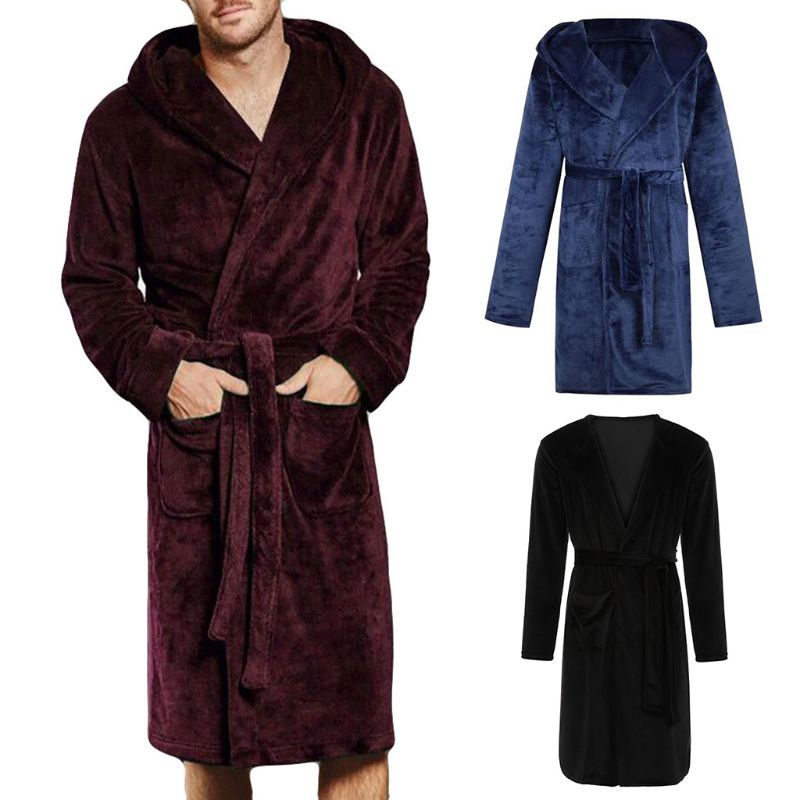 Hooded Men's Bath Robe