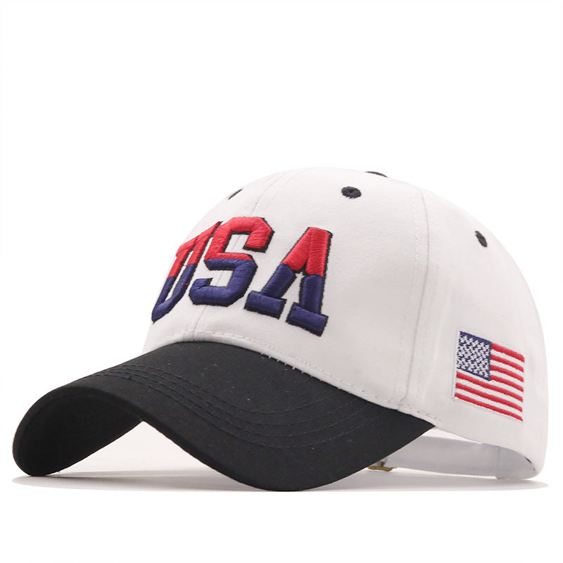 Letter USA Embroidery Outdoor Baseball Cap