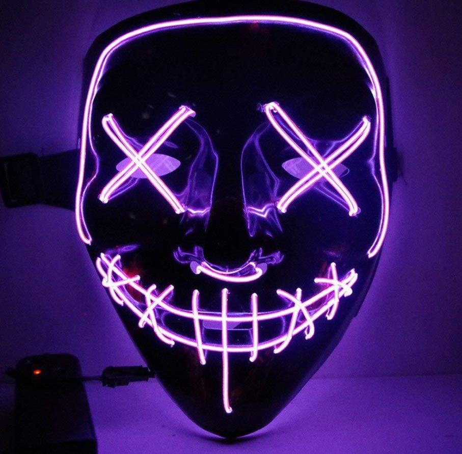 LED Party Rave. Glowing Mask