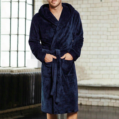 Hooded Men's Bath Robe