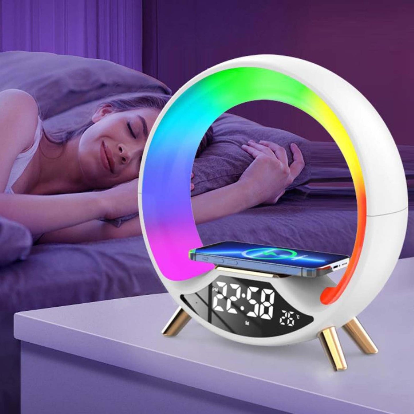 Wireless Light Three In One Wireless Charging Multifunctional Bluetooth Speaker Night Light