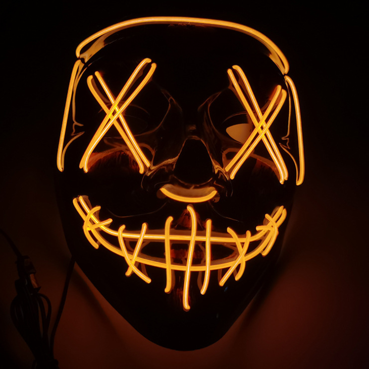 LED Party Rave. Glowing Mask