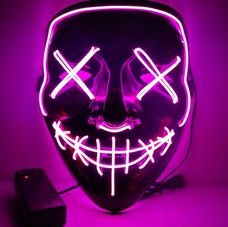 LED Party Rave. Glowing Mask