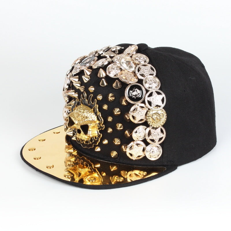 Skull Head Handmade Rivet Baseball Cap