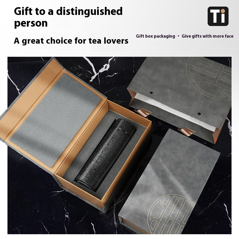 Pure Titanium Tea Water Separation Antibacterial Intelligent  High-grade Gift Cup