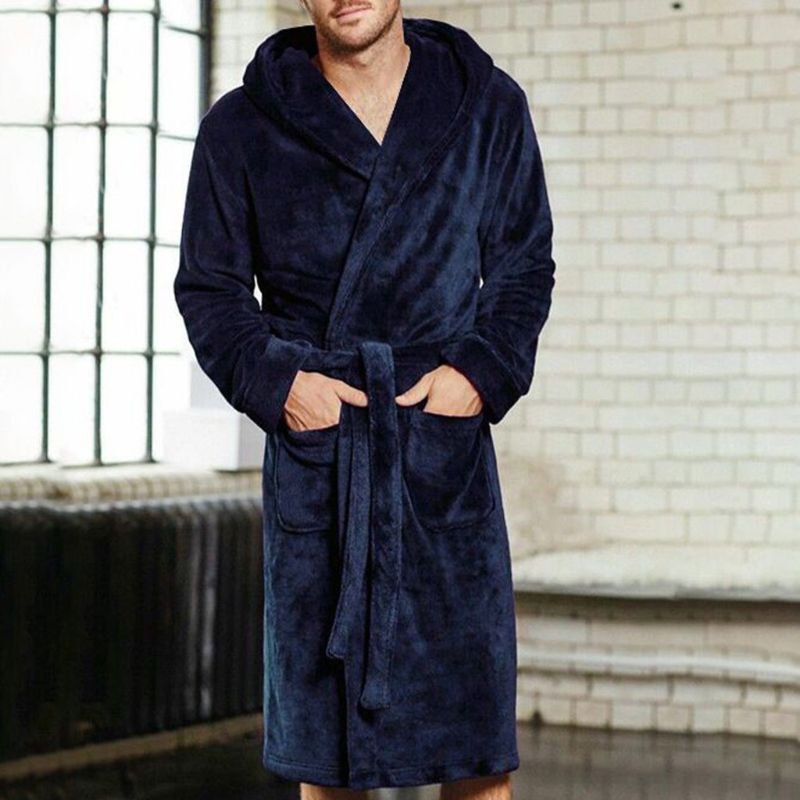 Hooded Men's Bath Robe