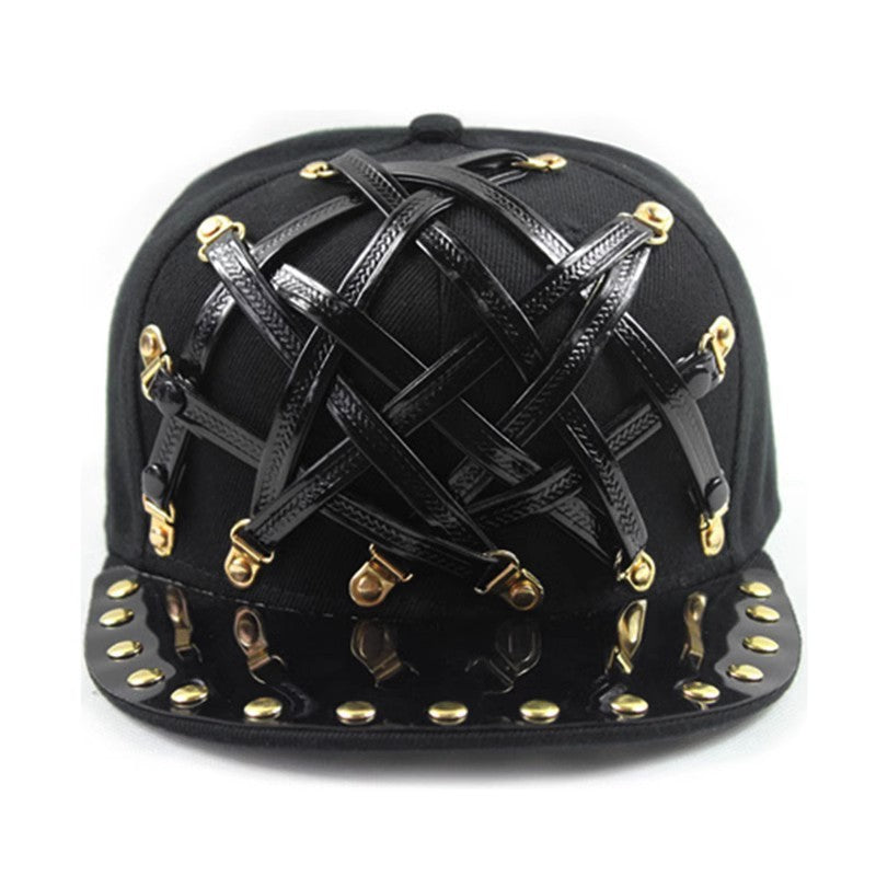 European And American Punk T-shaped Hip Hop Flat-brimmed Cap