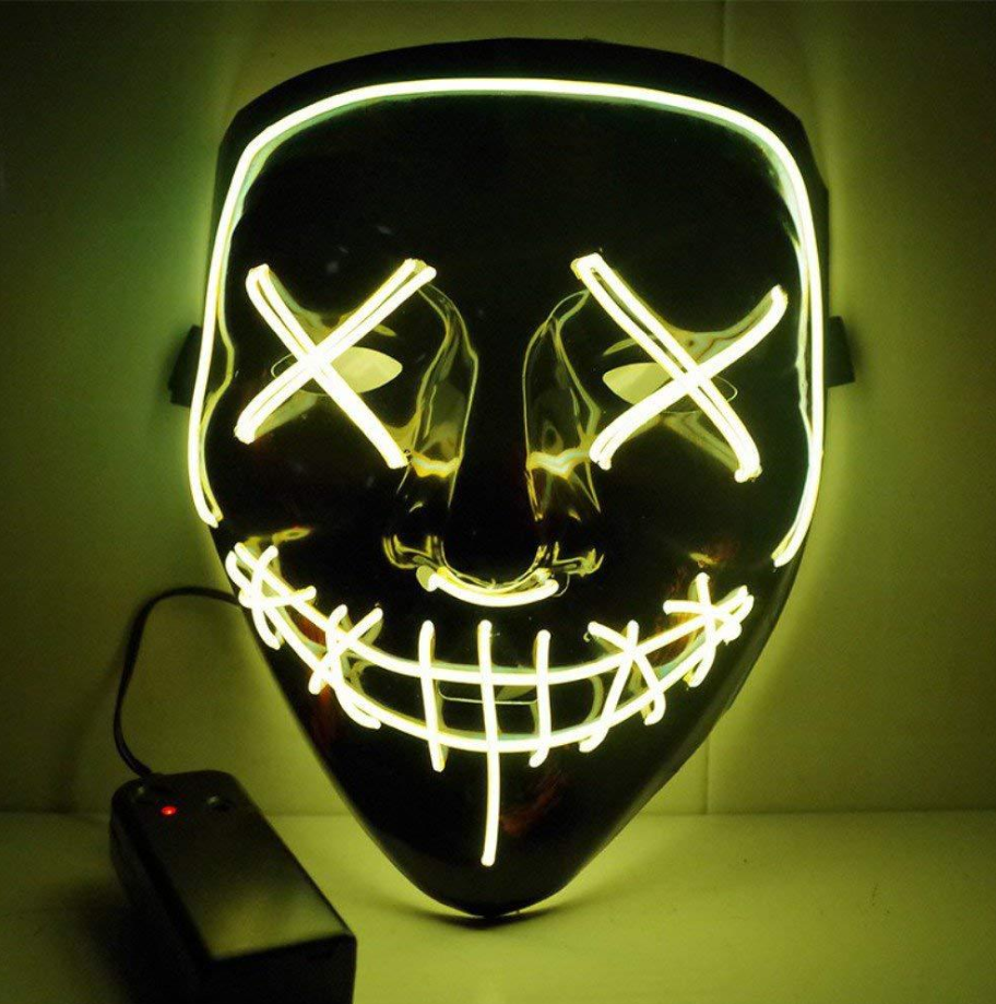 LED Party Rave. Glowing Mask