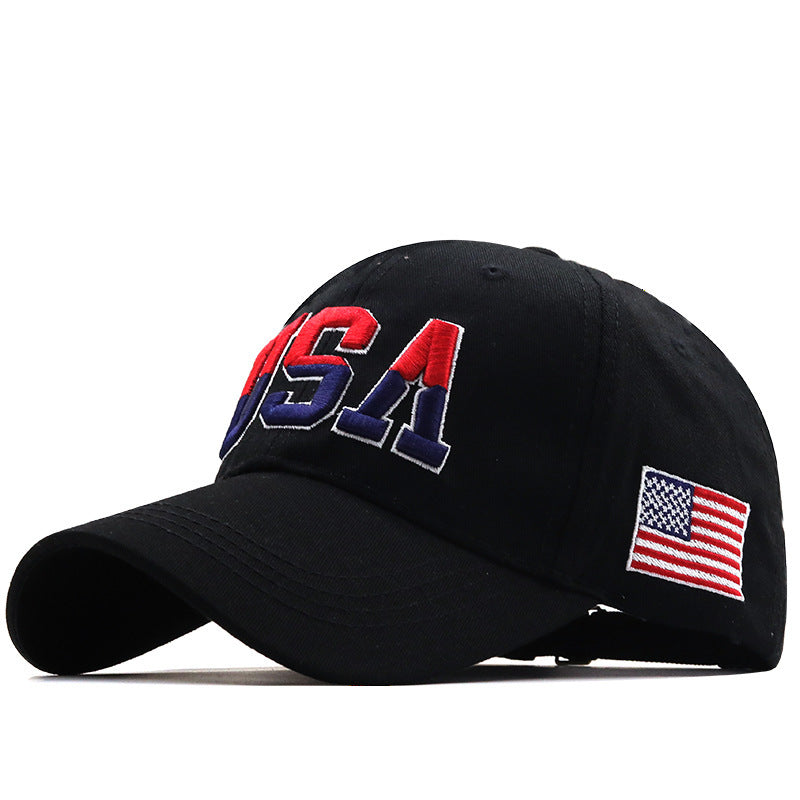 Letter USA Embroidery Outdoor Baseball Cap