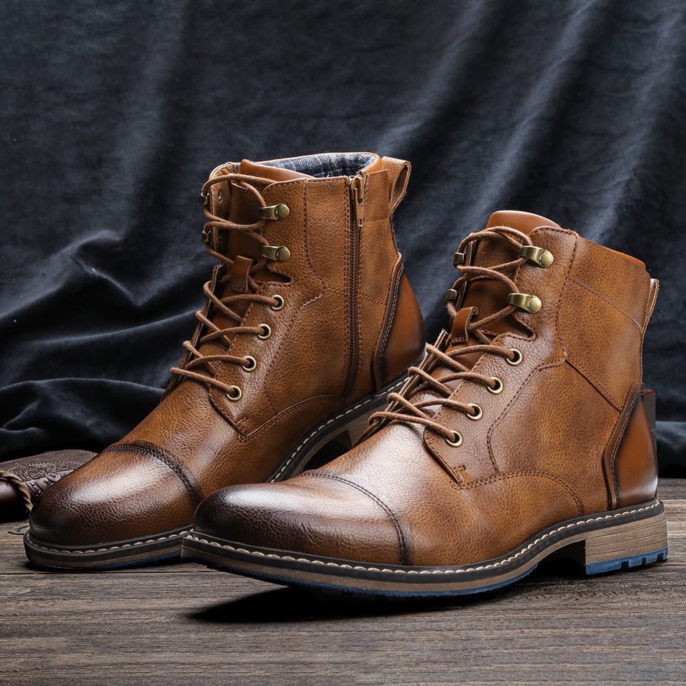 Botas Martin vintage de caña alta a la moda para hombre