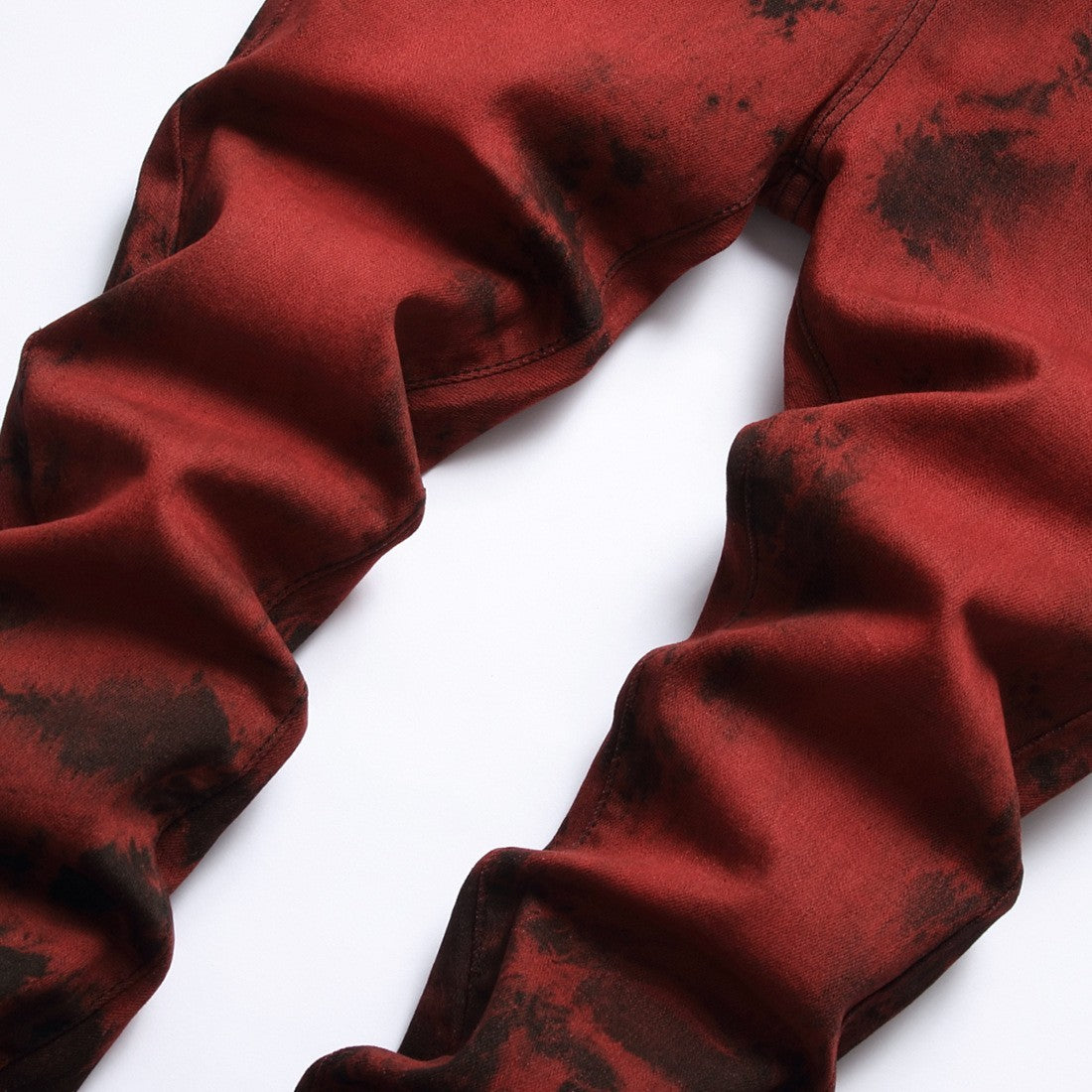 Brick Red Distressed Men's Jean