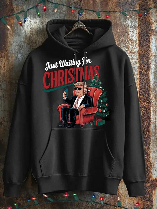 Men's Solid Color Trump Christmas Hoodie