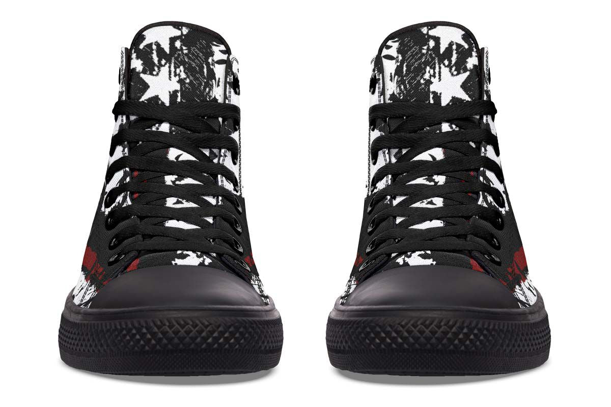 Stars Printed  High-top Canvas Shoes