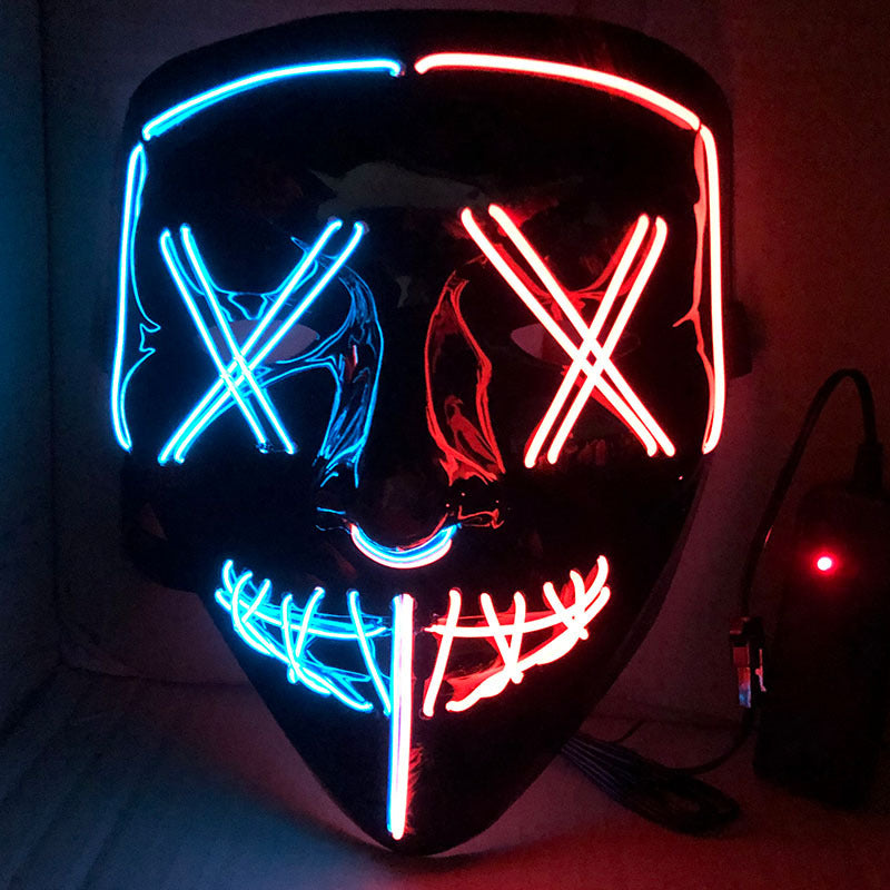 LED Party Rave. Glowing Mask