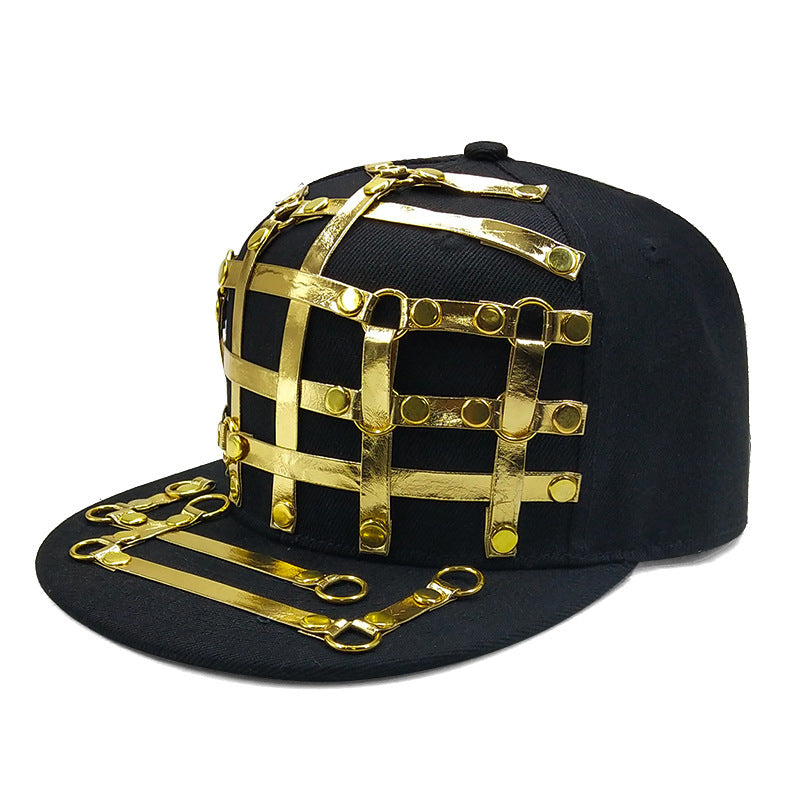 European And American Punk T-shaped Hip Hop Flat-brimmed Cap