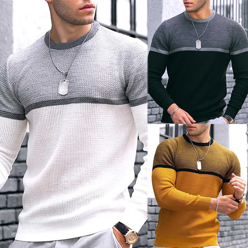 Men's T-shirt Round Neck Casual Fashion Top Large