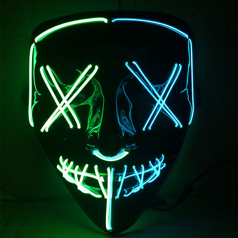 LED Party Rave. Glowing Mask