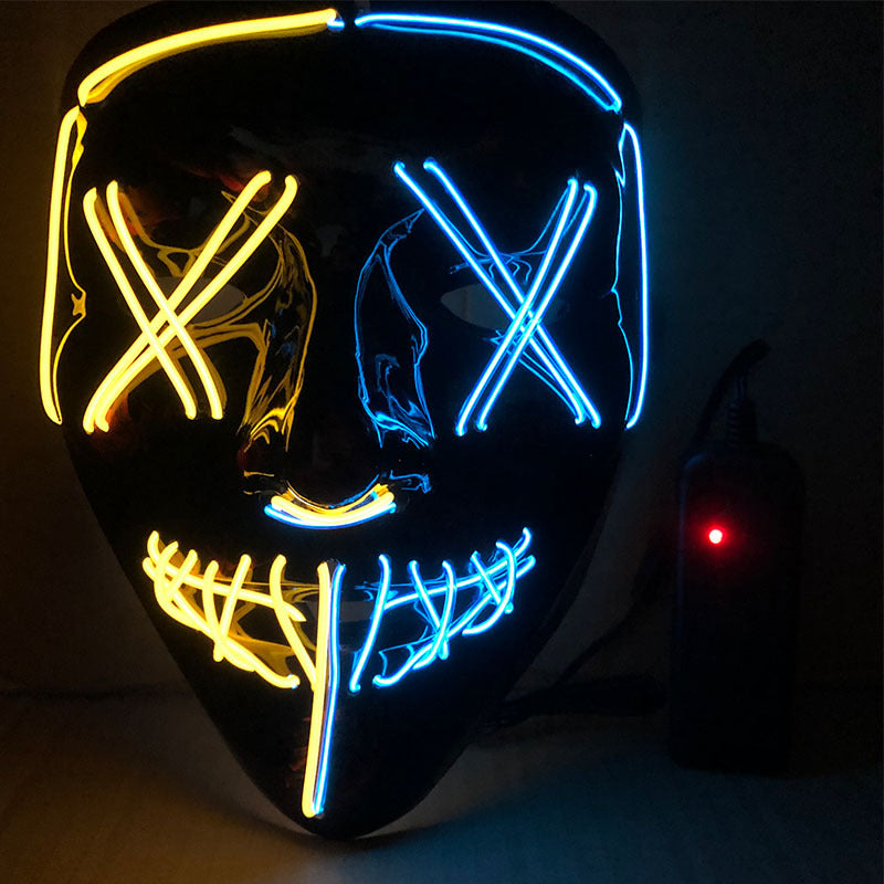 LED Party Rave. Glowing Mask