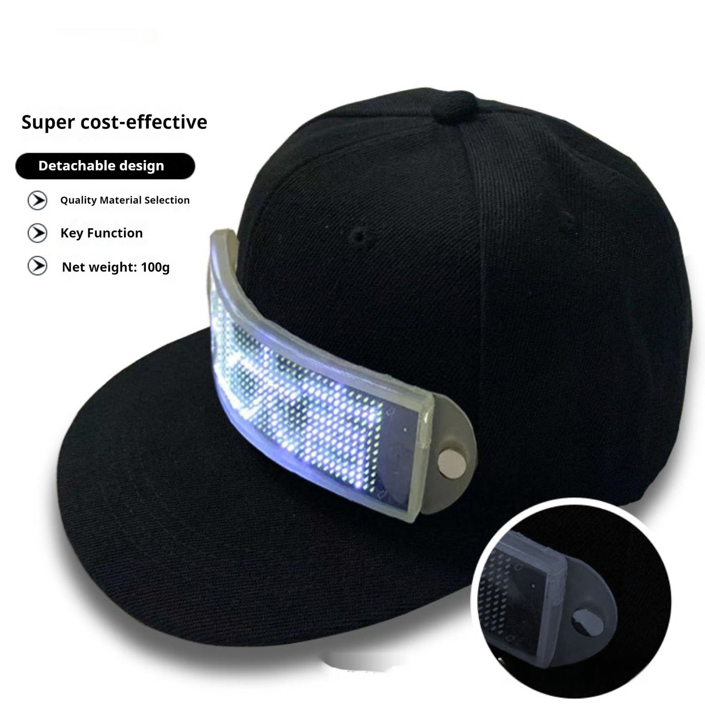 LED Luminous Advertising Cap Display with APP Control