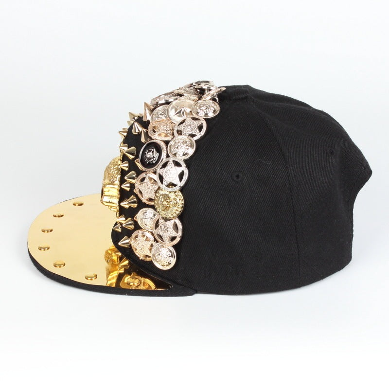 Skull Head Handmade Rivet Baseball Cap