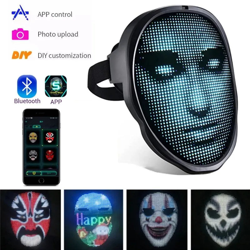 Full Color LED Luminous Face Changing Mask