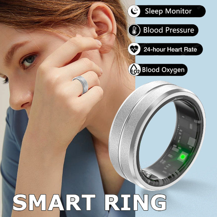 Smart Heart Rate Blood Oxygen Monitoring Ring For Android IOS