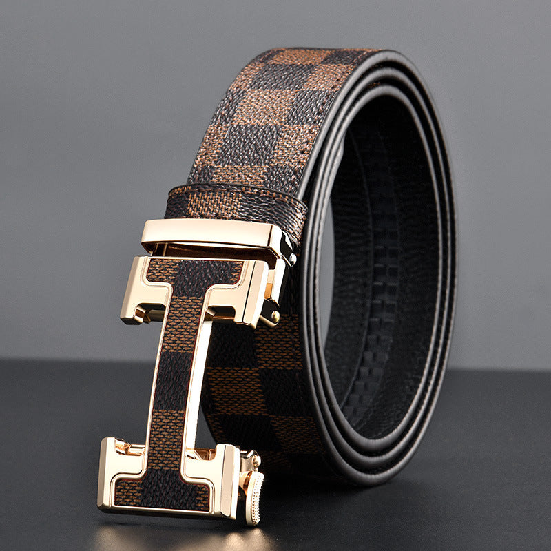 Light Luxury  Men's Plaid Belt