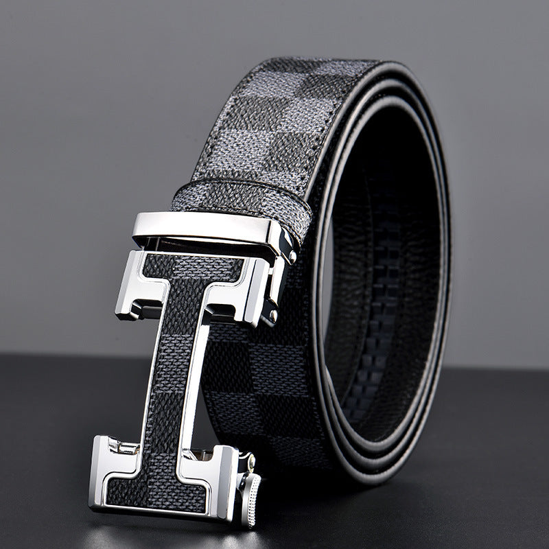 Light Luxury  Men's Plaid Belt