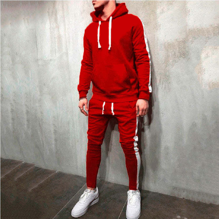 Hooded Striped Designed Sweatsuit