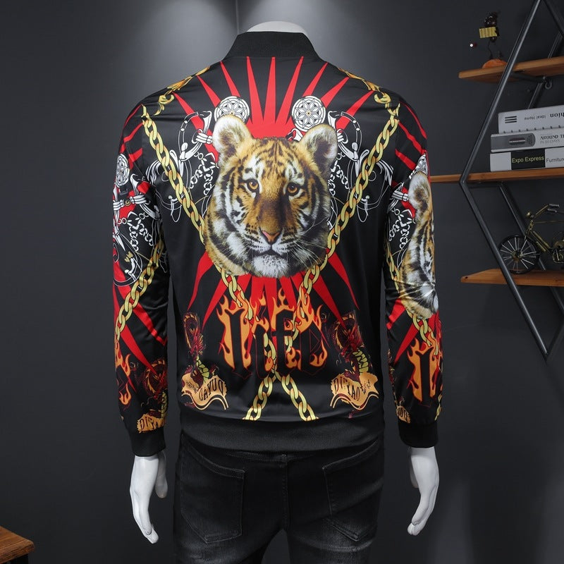 Luxury Print Bomber Jacket