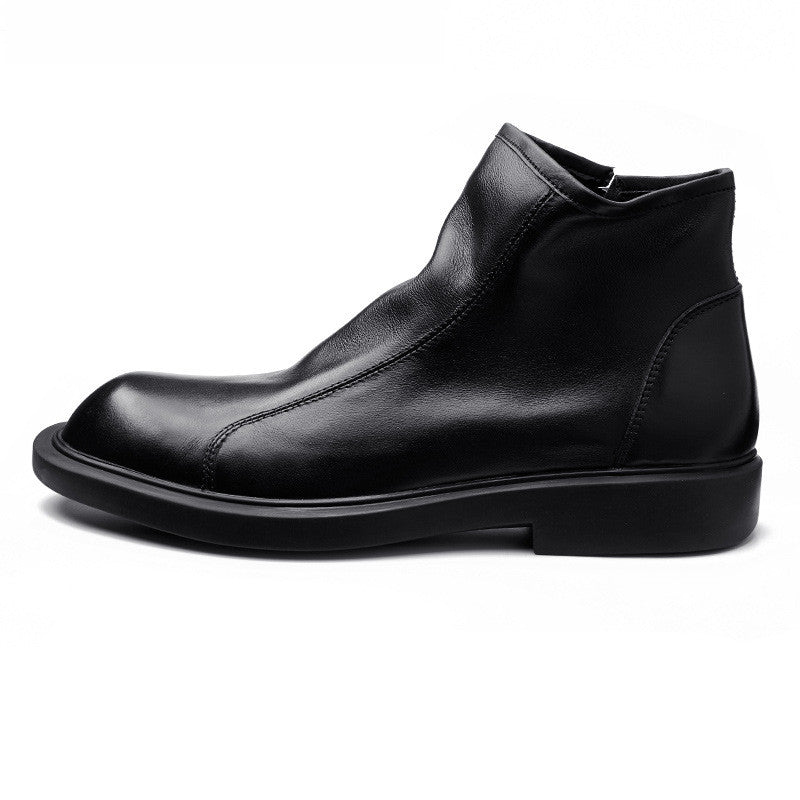 Round Head Martin Short Leather Boots