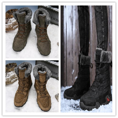 Non-slip snow boots for men