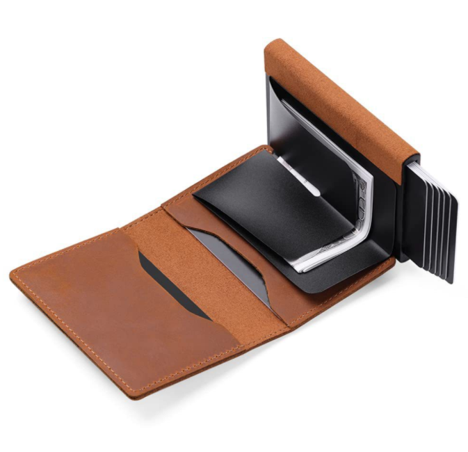 Mens AirTag Anti Theft Card Holder Wallet