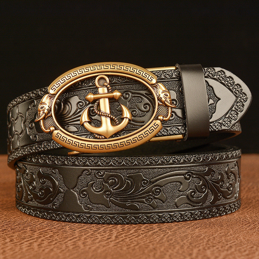 Fashion Automatic Buckle Personalized Anchor Leisure Belt