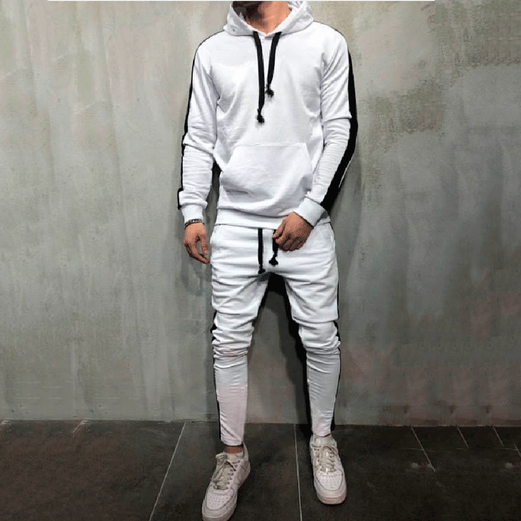 Hooded Striped Designed Sweatsuit