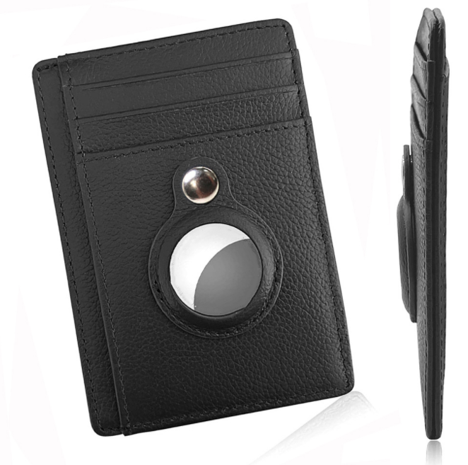 Mens AirTag Anti Theft Card Holder Wallet