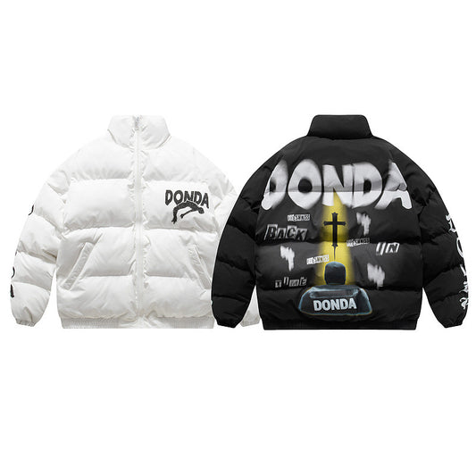 High Street Graffiti Spray Paint WinterJacket