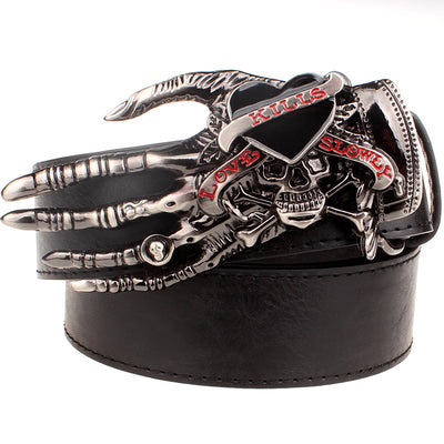 Skull big head claw belt fashion