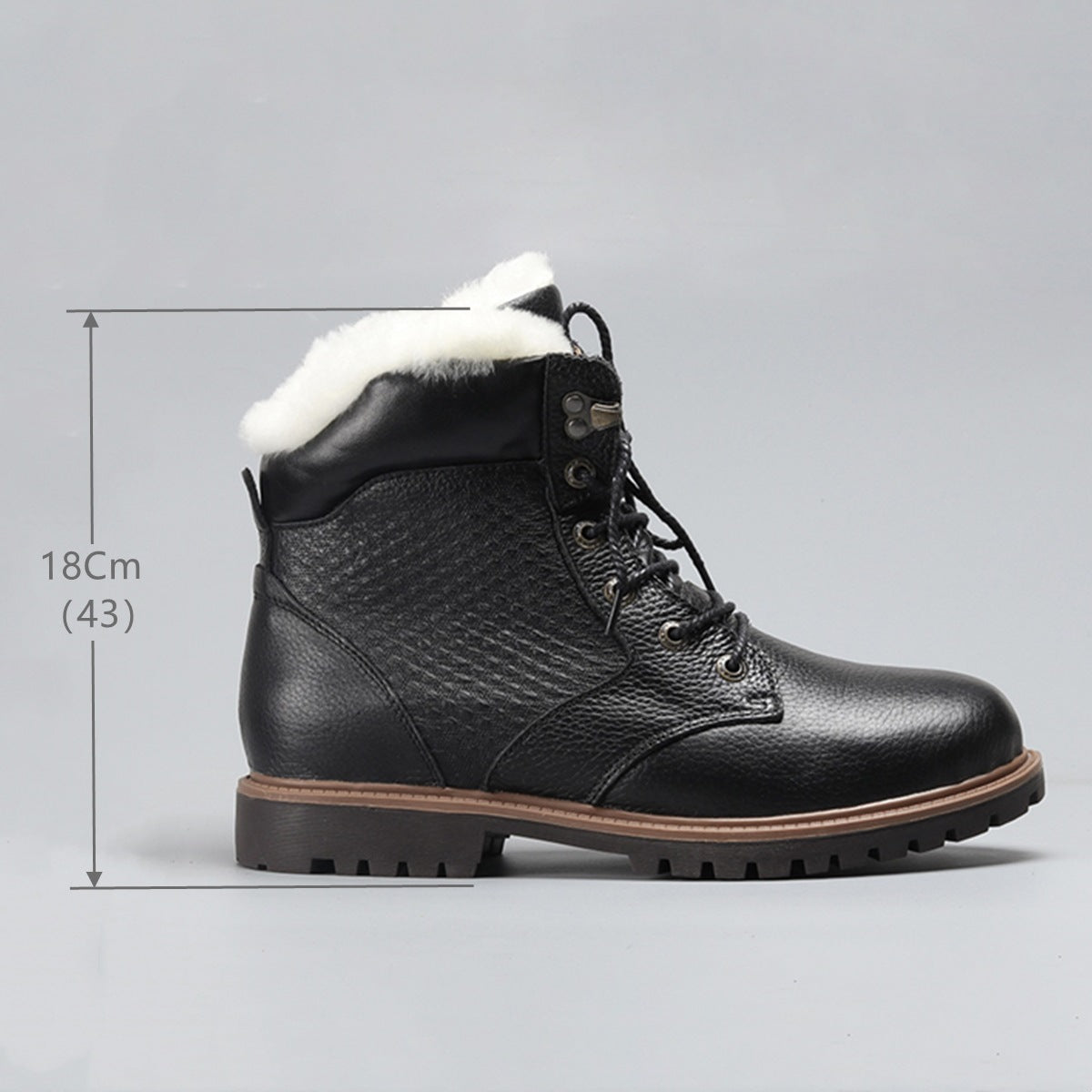 Mens Wool Inner Cowhide Boots For Men